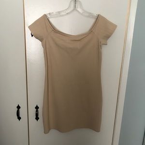 Nude mini dress